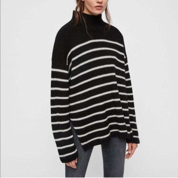 All Saints Sweaters - NEW! All Saints Melody Stripe Turtleneck Sweater